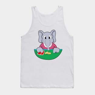 Elephant at Poker with Cards Tank Top